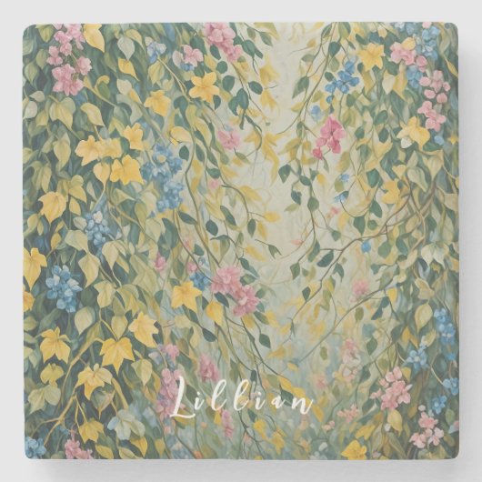 魅惑の通路：パステルシークレットガーデン ストーンコースター (正面)