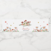 魅惑の野生の花のキノコの赤ちゃんシャワー ペットボトルラベル (シングルラベル)