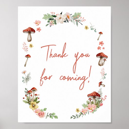 魅惑の野生の花のキノコ感謝来します ポスター (正面)