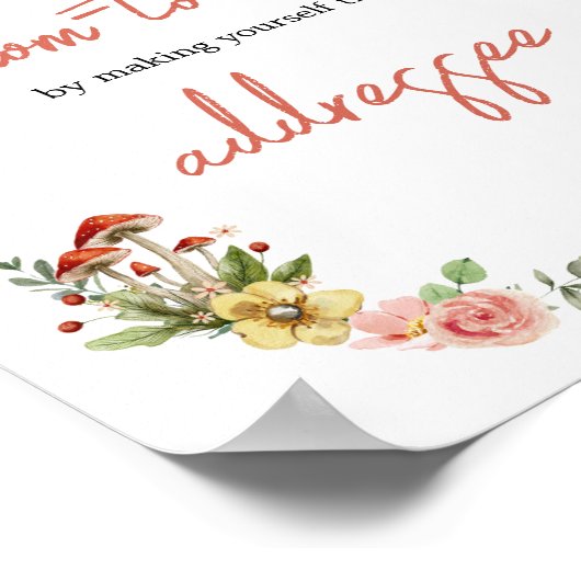 魅惑の野生の花キノコ封筒ステーション ポスター (角)