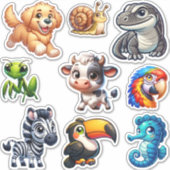 魅惑の野生生物ワンダーランドステッカーコレクション シール (正面)