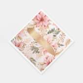 魅惑の金ゴールドとピンクフェアリー誕生日 スタンダードランチョンナプキン (角)