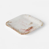 魅惑の金ゴールドとピンクフェアリー誕生日 ペーパープレート (傾斜あり)