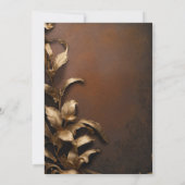 魅惑の錆と金ゴールド仮装結婚の 招待状 (裏面)