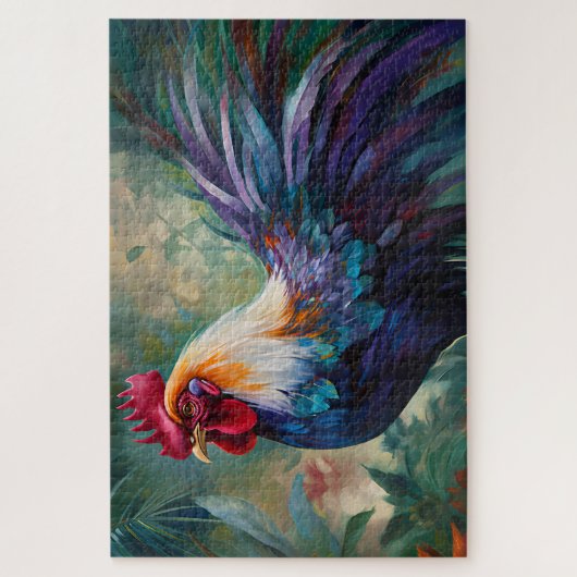 魅惑の雄鶏絵を描のパズル ジグソーパズル (縦)