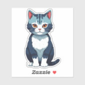 魅惑の青猫の視線 シール (シート)