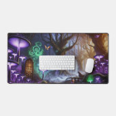 魅惑の領域：神秘的な暗黒の森 デスクマット (キーボード&マウス)