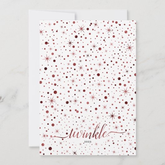 魅惑の願いブルゴーニュタイポグラフィ2 – 写真 シーズンカード (裏面)