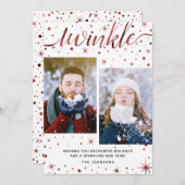 魅惑の願いブルゴーニュタイポグラフィ2 – 写真 シーズンカード (正面/裏面)