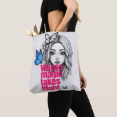 魅惑の飛行 トートバッグ (クローズアップ)