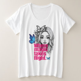 魅惑の飛行 プラスサイズTシャツ