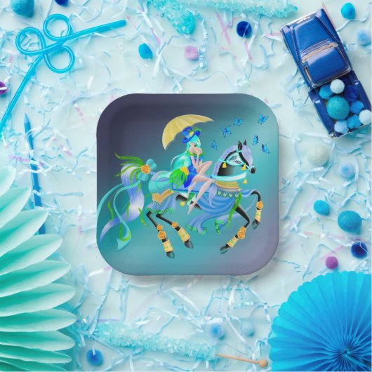 魅惑の馬に乗る ペーパープレート (パーティー)