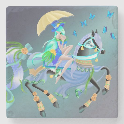 魅惑の馬の乗り ストーンコースター (正面)