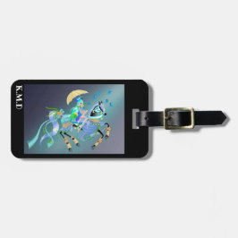 魅惑の馬の乗り – 孔雀ショールガール ラゲッジタグ