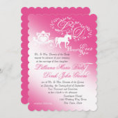 魅惑の馬車のおとぎ結婚話 招待状 (正面/裏面)