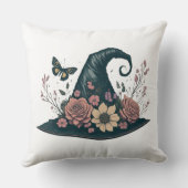 魅惑の魔女の帽子と花 クッション (裏面)