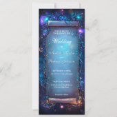 魅惑の魔法の森おとぎ話結婚の巻物 招待状 (正面)