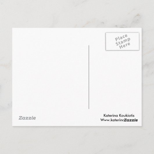 魅惑の鳥の木の光はがき ポストカード (裏面)