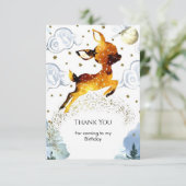 魅惑の鹿の子どもの誕生日 サンキューカード (スタンド正面)