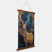 魅惑の鹿芸術 吊り下げ型タペストリー (傾斜あり)