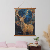 魅惑の鹿芸術 吊り下げ型タペストリー (寝室)
