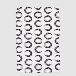 魅惑の黒三日月のシルエット ゴルフタオル