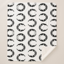 魅惑の黒三日月のシルエット シェルパブランケット