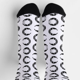 魅惑の黒三日月のシルエット ソックス