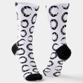 魅惑の黒三日月のシルエット ソックス (傾斜あり)