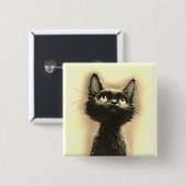 魅惑の黒猫ゴールデン 缶バッジ (正面&裏面)