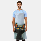 魅惑の黒猫 エプロン (着用した状態)