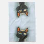 魅惑の黒猫 キッチンタオル (縦)