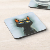 魅惑の黒猫 コースター (左側)