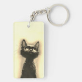 魅惑の黒猫 ゴールド キーホルダー (裏面)