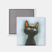 魅惑の黒猫 マグネット (正面/裏面)