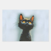 魅惑の黒猫 ラッピングペーパーシート (正面)