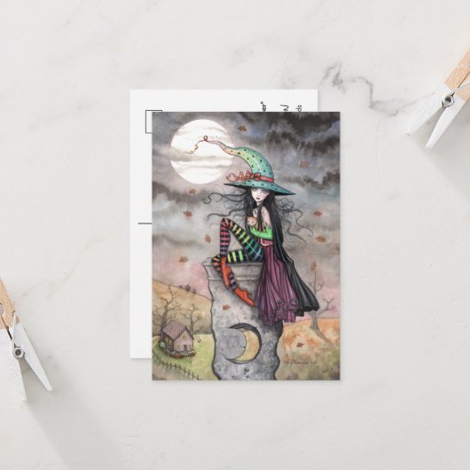 魅惑の10月ハロウィンハガキ カード (正面/裏面インサイチュ)