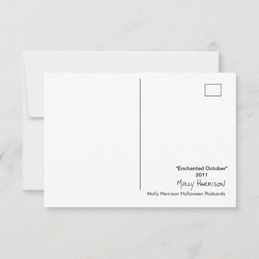 魅惑の10月ハロウィンハガキ カード (裏面)