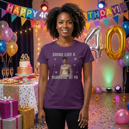 魅惑の40歳誕生日写真Tシャツ Tシャツ