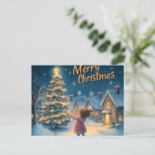 魅惑の「メリークリスマス」村はがき ポストカード (スタンド正面)