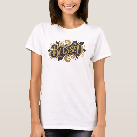 魅惑のBLESSED 2Dアートデザイン Tシャツ (正面)