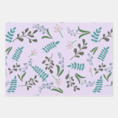 魅惑ウッドランドフローララッピング紙 ラッピングペーパーシート (正面3)