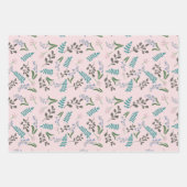 魅惑ウッドランドフローララッピング紙 ラッピングペーパーシート (正面2)