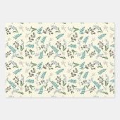 魅惑ウッドランドフローララッピング紙 ラッピングペーパーシート (正面2)