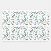 魅惑ウッドランドフローララッピング紙 ラッピングペーパーシート (正面2)