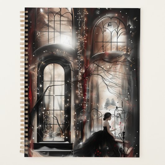 魅惑エレガントの黒と赤のワンダーランド プランナー手帳 (正面)