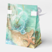 魅惑エレガント海ビーチ熱帯の好意ボックス フェイバーボックス (裏面サイド)