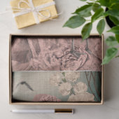 魅惑エレガント的、女性、フラミンゴ&フローラ 薄葉紙 (ギフト)