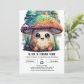 魅惑キノコファンタジー誕生日招待状 招待状 (スタンド正面)