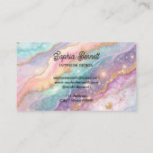魅惑グリッターオパール背景名刺 名刺 (裏面)